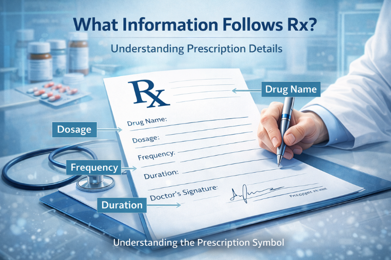 what information follows rx